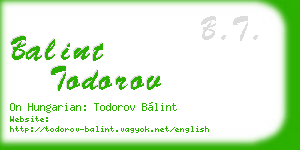 balint todorov business card