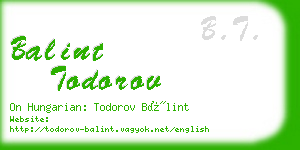 balint todorov business card